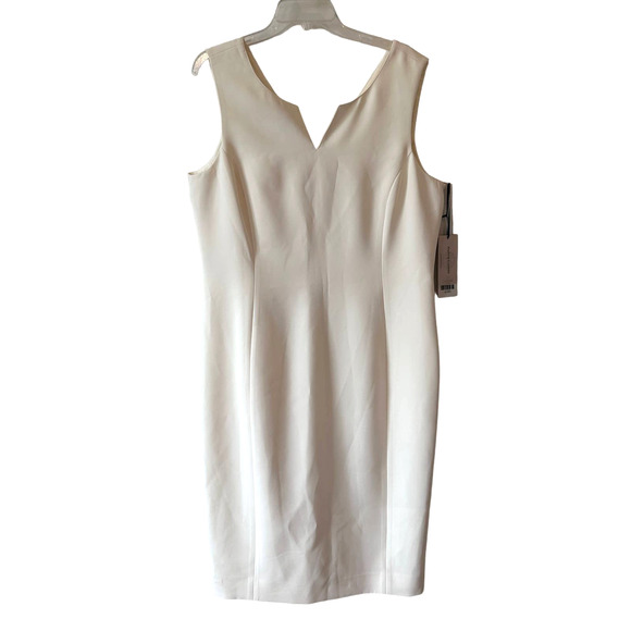 Carlisle Collection Dresses & Skirts - Per Se Carlisle Off-White Casablanca Sleeveless Sheath Dress Size 16 NEW